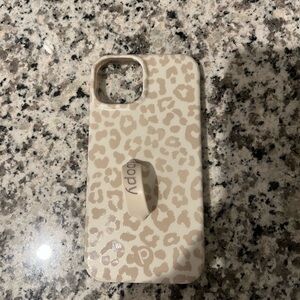Loopy Case Tan iPhone Case with Leopard Print and Camera Cutout iPhone 13